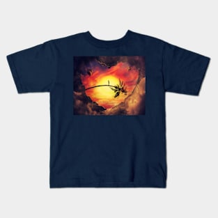 sunset heart Kids T-Shirt